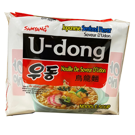 Front graphic image of Samyang U-Dong - Seafood Flavor 5 Pack 21.15oz