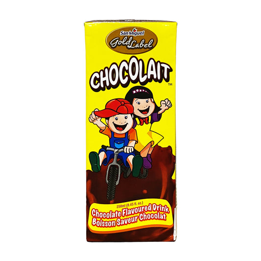 Front graphic view of San Miguel Chocolait - Chocolate Flavored Drink 8.45oz