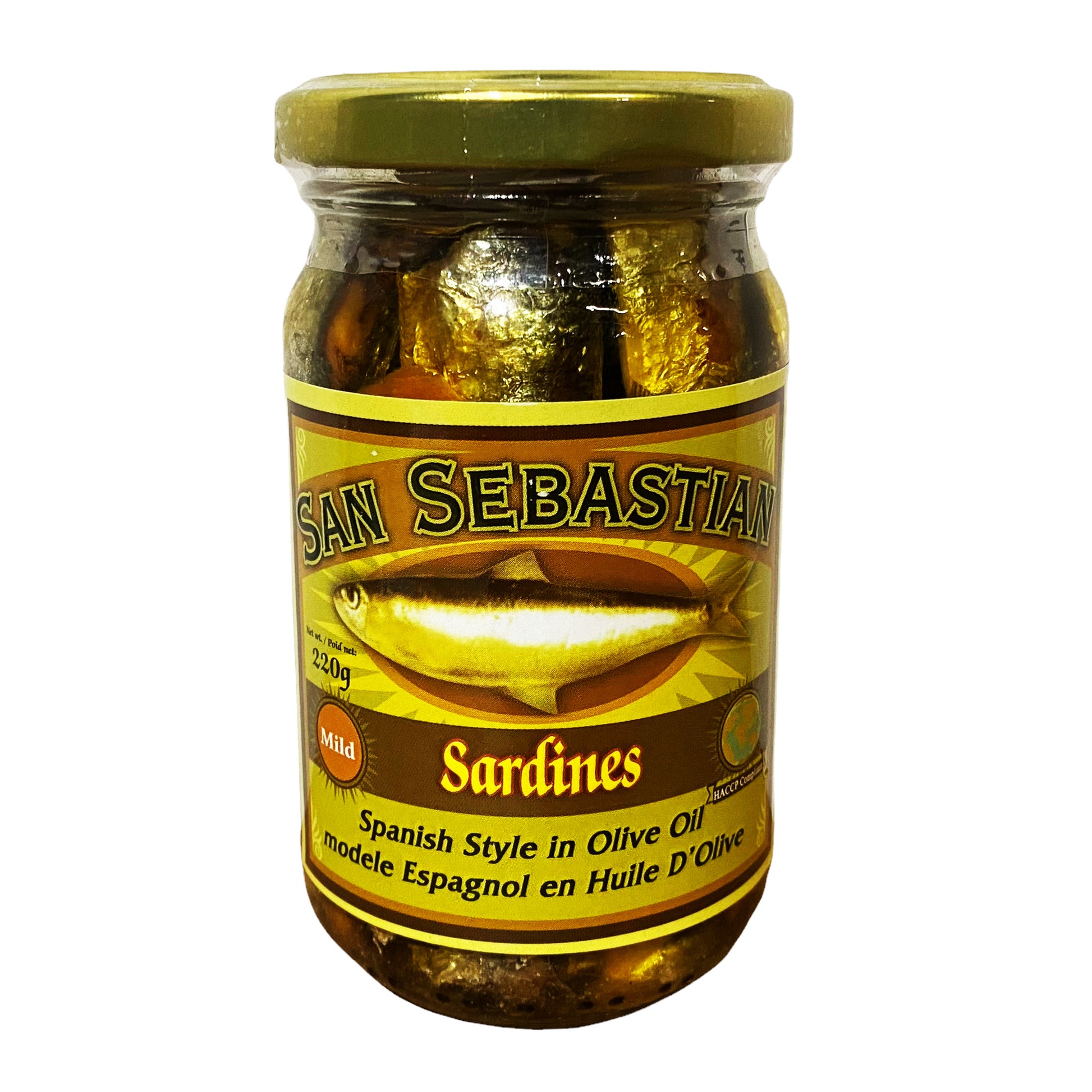 Front graphic image of San Sebastian Spanish Sardines In Olive Oil - Mild 8oz