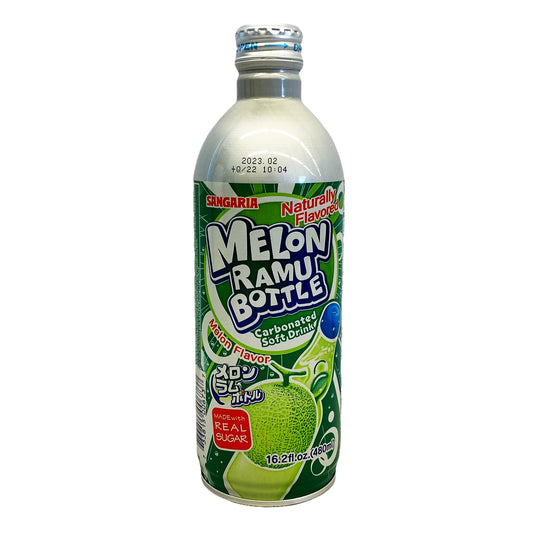 Front graphic image of Sangaria Ramu Bottle - Melon Flavor 16.2oz (480ml)