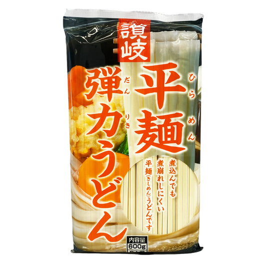 Front graphic image of Sanuki Shisei Dried Noodle - Hiramen DanrikI Udon 21.1oz (600g)