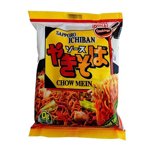 Front graphic image of Sapporo Ichiban Chow Mein 3.6oz