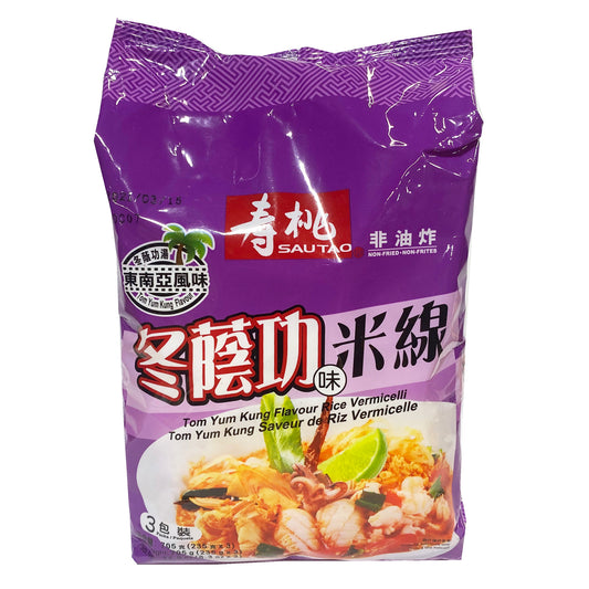 Front graphic image of Sau Tao Rice Vermicelli Tom Yum Kung Flavor 24.9oz