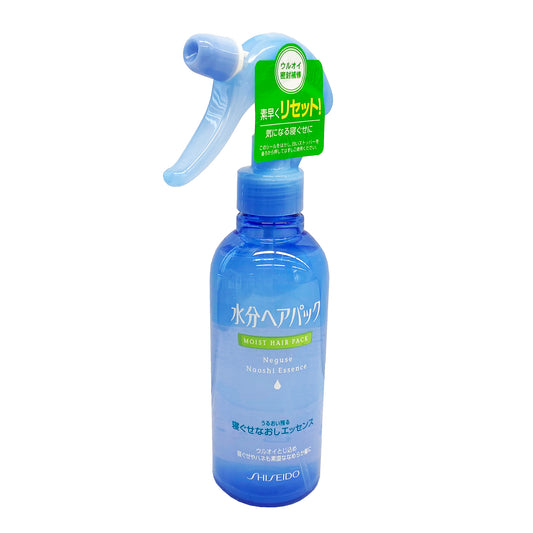 Front graphic view of Shiseido Aquair Aqua Hair Pack Morning Fix Essence Water Spray 7.4oz