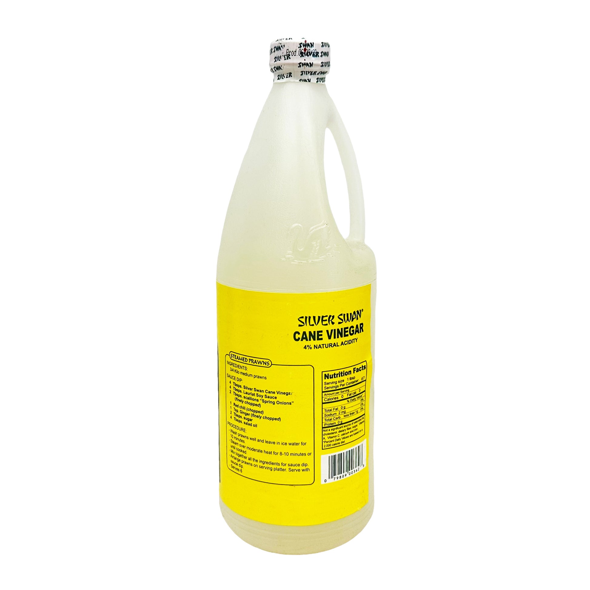 Back graphic image of Silver Swan Cane Vinegar 33.81oz