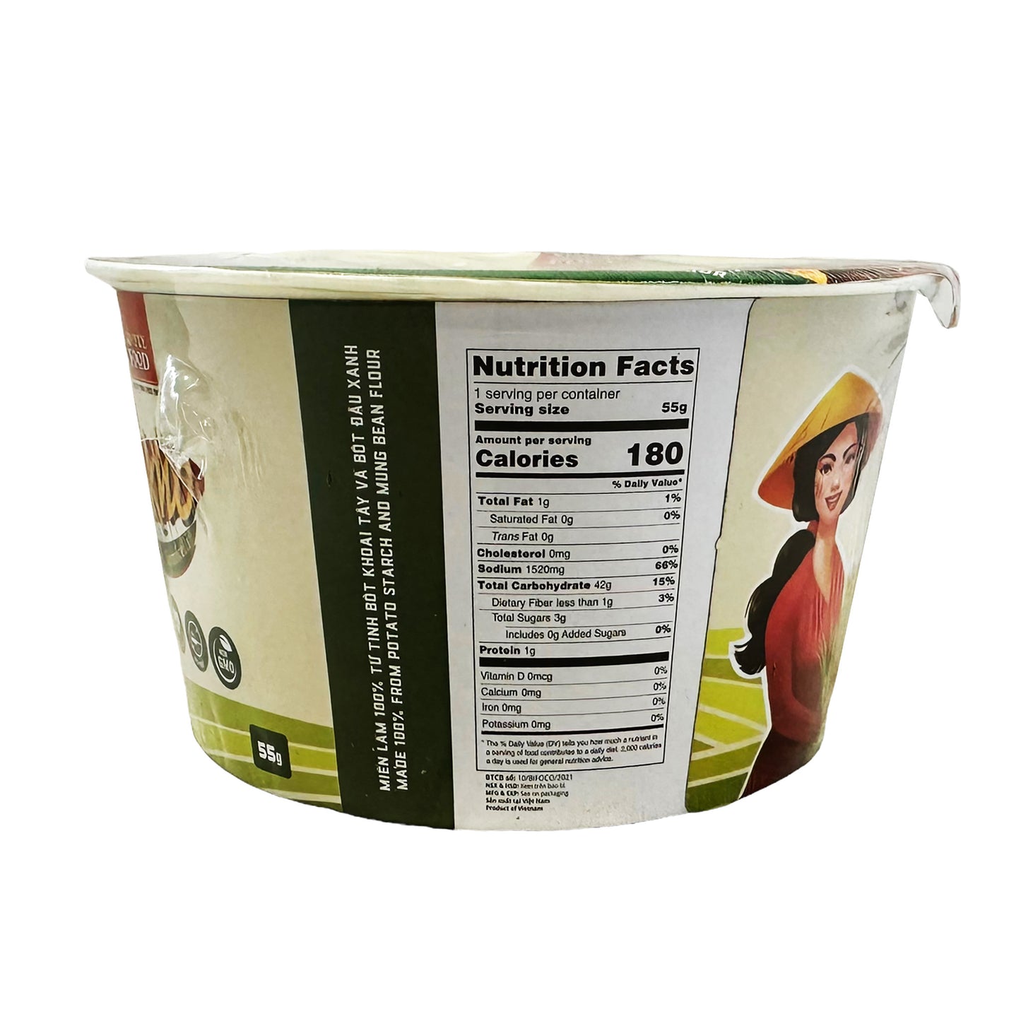 Back graphic image of Simply Food Instant Glass Noodles Bowl - Beef Stew Flavor 1.94oz (55g)