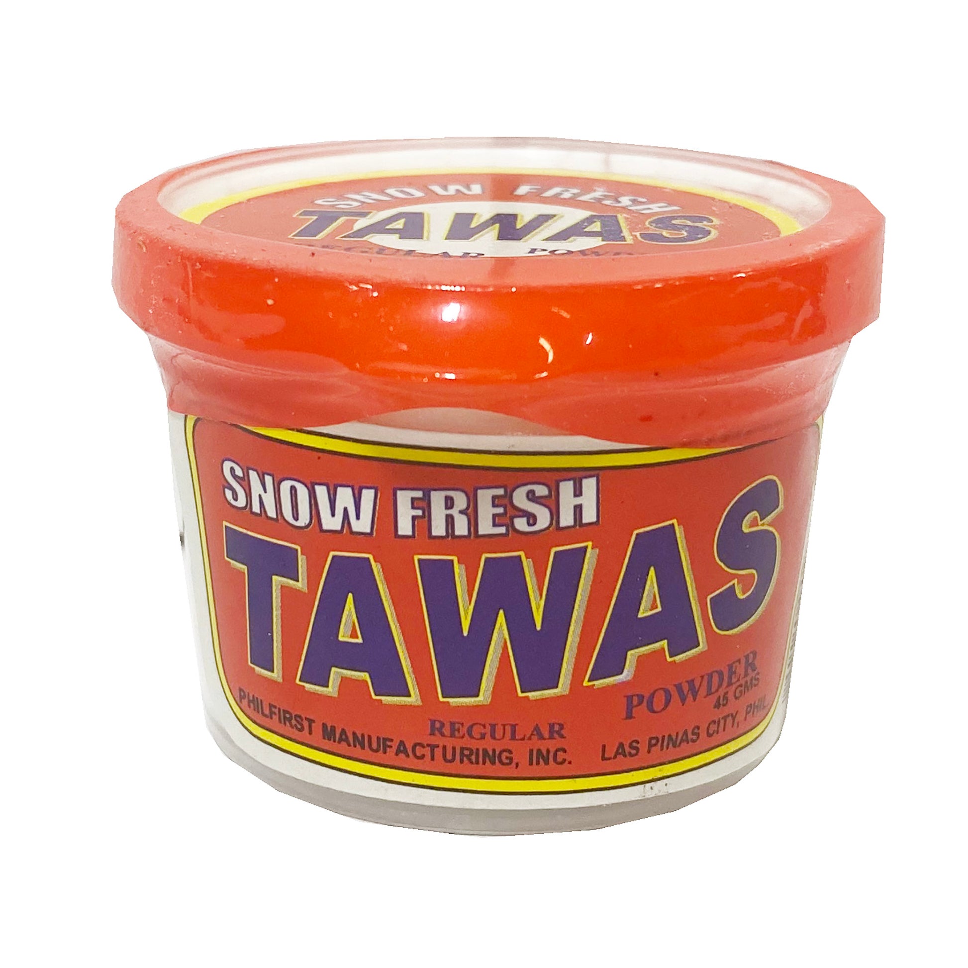 Front graphic view of Snow Fresh Tawas Powder Regular 1.58oz