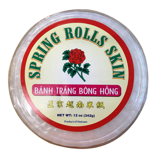 Front graphic image of South Bay Banh Trang Bong Hong Spring Rolls Skin 12oz