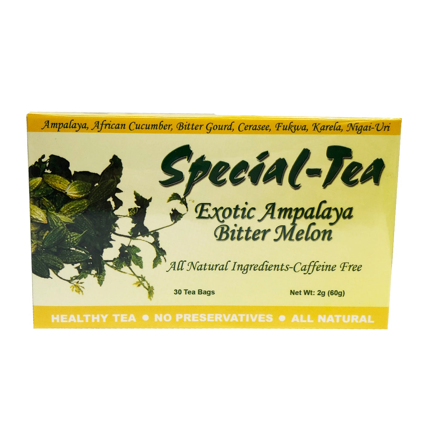 Front graphic image of Special Tea Exotic Ampalaya Bitter Melon Tea 2.11oz
