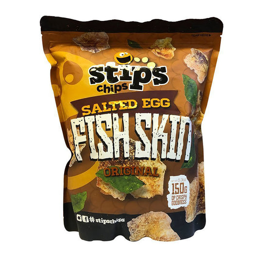 Front graphic image of Stips Salted Egg Fish Skin - Original 5.29oz