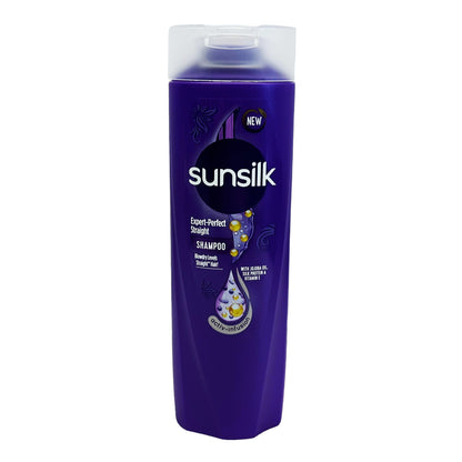 Front graphic image of Sunsilk Perfect Straight Shampoo Purple 6.08oz (180m)