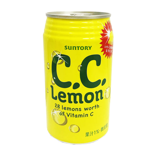 Front graphic image of Suntory C.C. Lemon Soft Drink 11.8oz