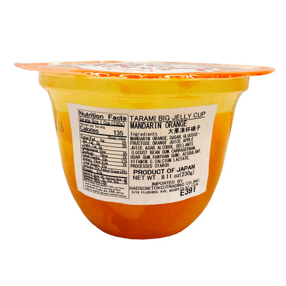 Back graphic image of Tarami Big Jelly Cup - Mandarin Orange Flavor 8.11oz (230g) 