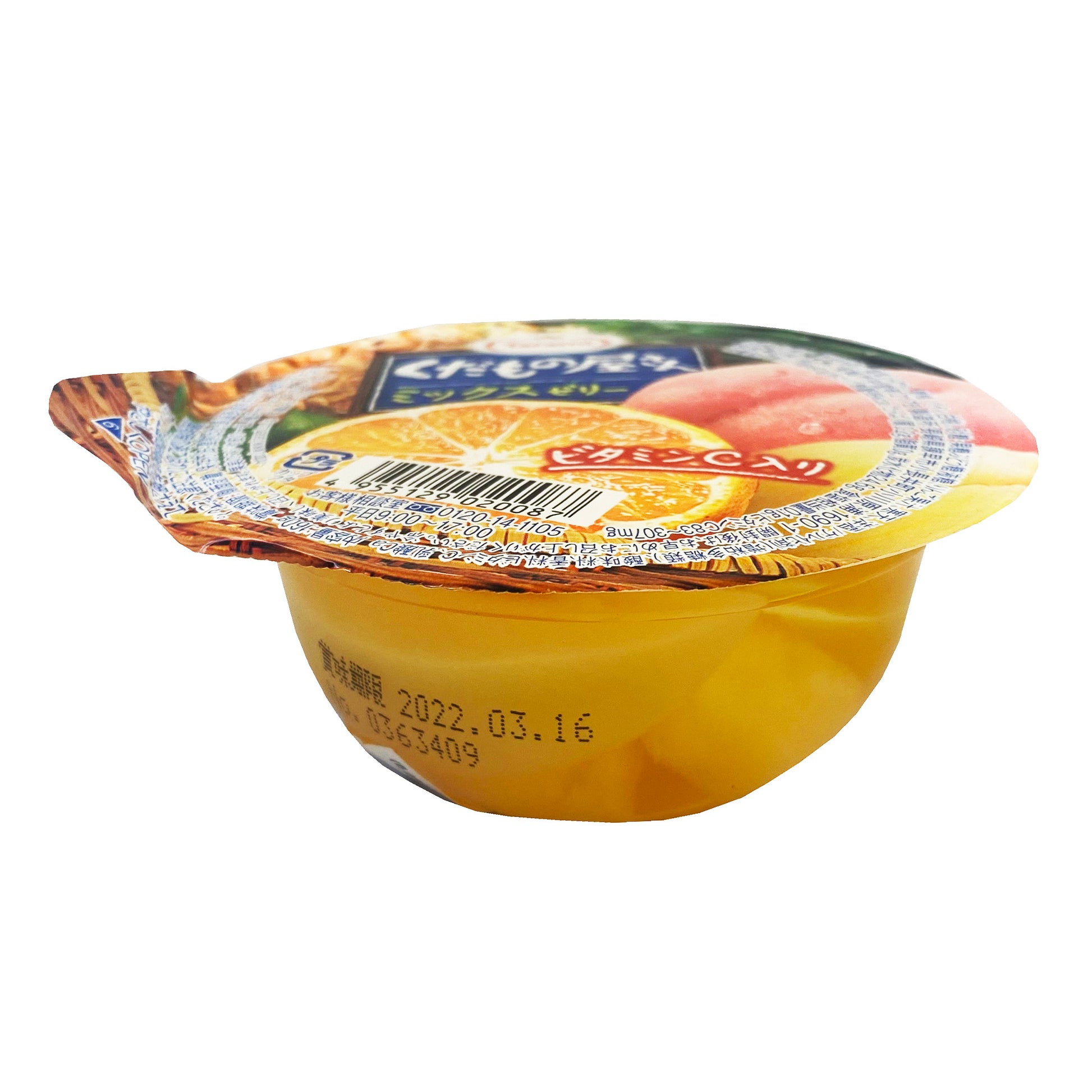 Side graphic image of Tarami Mix Fruit Jelly 5.6oz (160g)