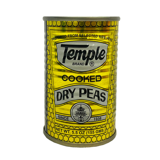 Front graphic image of Temple Cooked Dry Peas 5.5oz (155g)