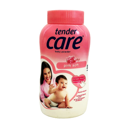 Front graphic image of Tender Care Baby Powder - Pink Soft 3.52oz (100g)