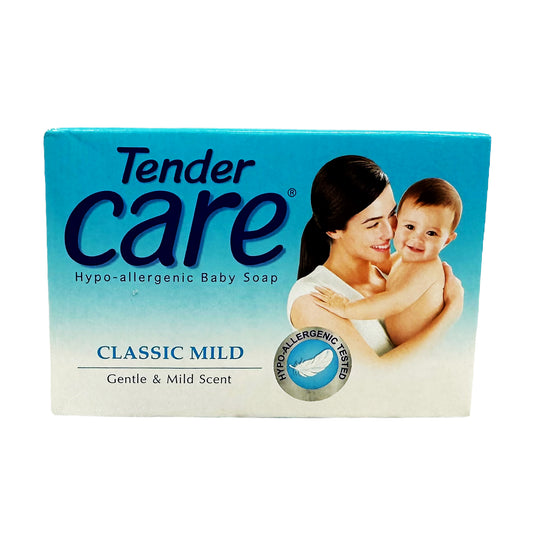 Front graphic image of Tender Care Hypo Allergenic Baby Soap - Classic Mild 4.05oz (115g)