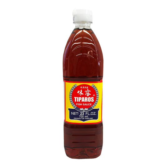 Front graphic image of Tiparos Fish Sauce - Square 23oz (700ml)
