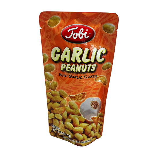 Front graphic image of Tobi Garlic Peanuts With Garlic Flakes 4.23oz (120g)