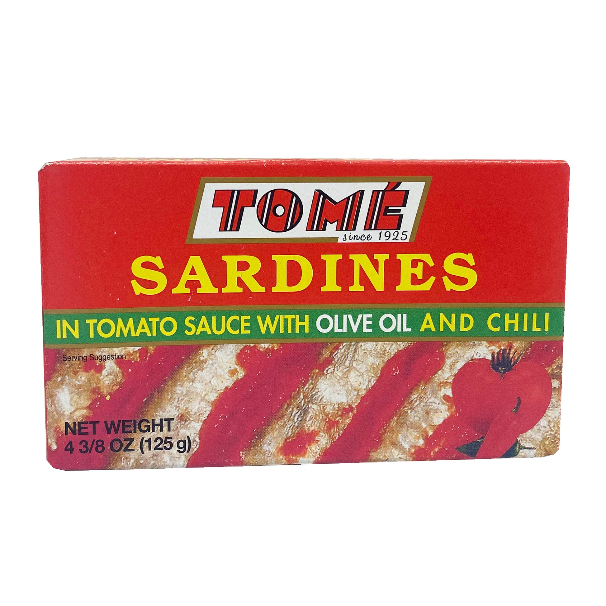Front graphic image of Tome Sardines In Tomato Sauce With Olive Oil & Chili 4.4oz