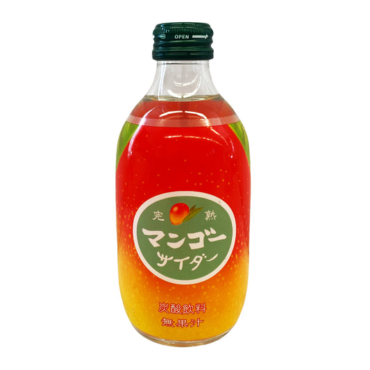 Front graphic image of Tomomasu Japanese Soda - Mango Cider 10oz (300ml)