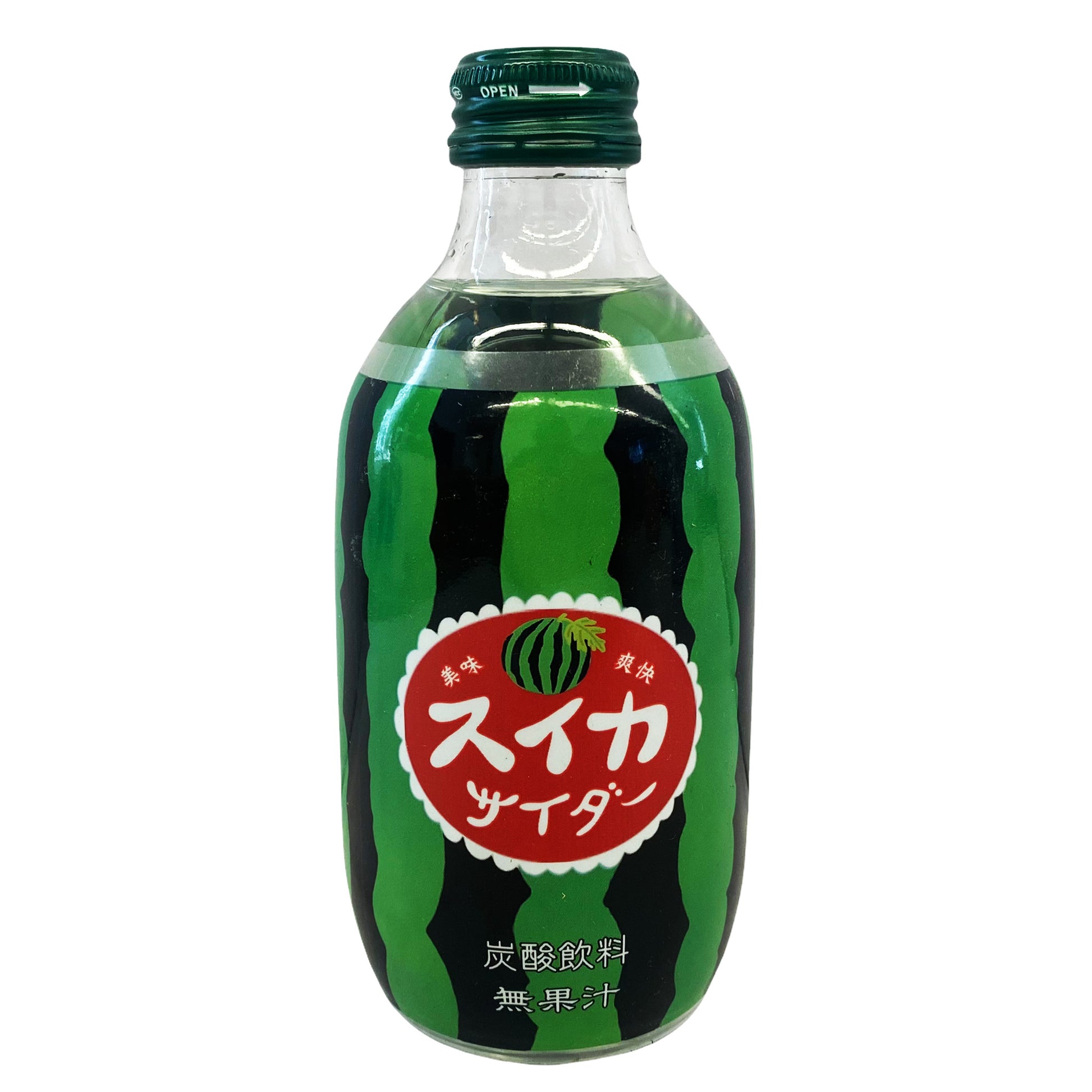Front graphic image of Tomomasu Japanese Soda - Watermelon Cider 10oz (300ml)