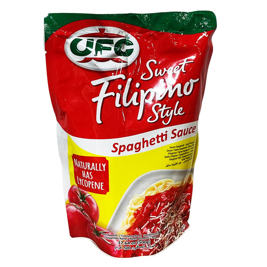 Front graphic image of UFC Sweet Filipino Style Spaghetti Sauce 17.64oz
