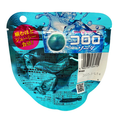 Back graphic image of UHA Kororo Soda Gummy Candy 1.41oz (40g)