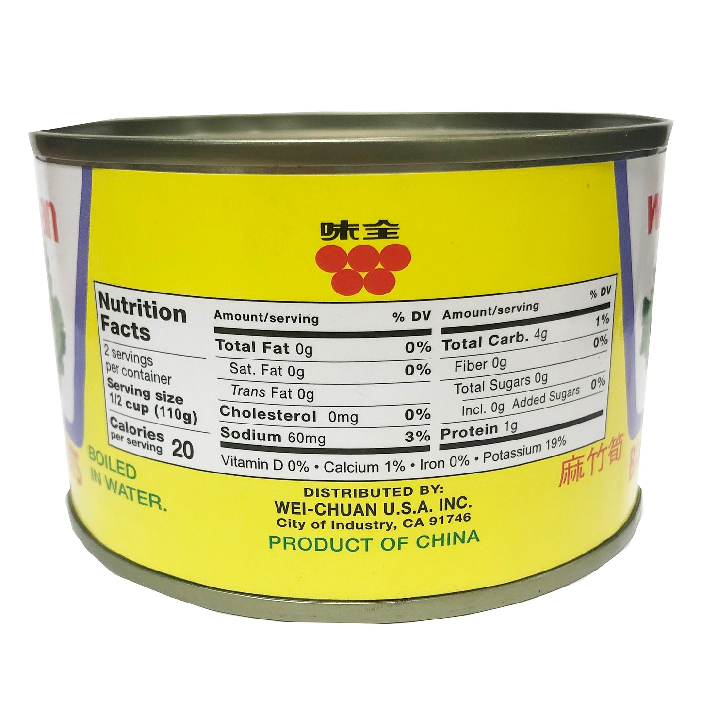 Back graphic image of Wei Chuan Bamboo Shoots Sliced 8oz