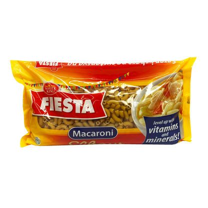 Front graphic image of White King Fiesta Elbow Macaroni Noodles 35oz