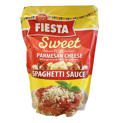 Front graphic image of White King Fiesta Spaghetti Sauce - Sweet 17.6oz