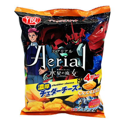 Front graphic image of YBC Aerial Corn Snack - Cheddar Cheese Flavor 2.46oz (70g)