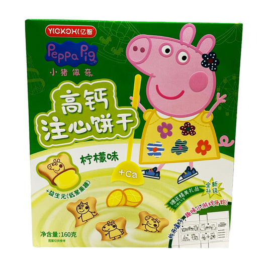 Front graphic image of Yicxoh Peppa Pig High Calcium Filled Cookies - Lemon Flavor 5.64oz (160g)