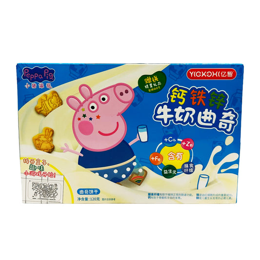 Front graphic image of Yicxoh Peppa Pig Nutrition Cookies - Milk Flavor 4.23oz (120g)