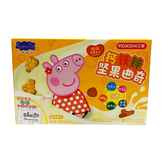 Front graphic image of Yicxoh Peppa Pig Nutrition Cookies - Nuts Flavor 4.23oz (120g)