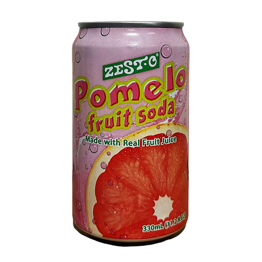 Front graphic image of Zesto Fruit Soda - Pomelo Flavor 11.2oz (330ml)