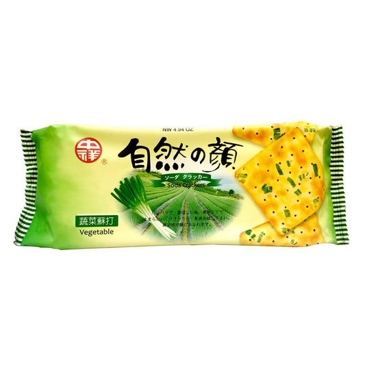 Front graphic image of Zhong Xiang Soda Crackers Vegetable Flavor 4.94oz
