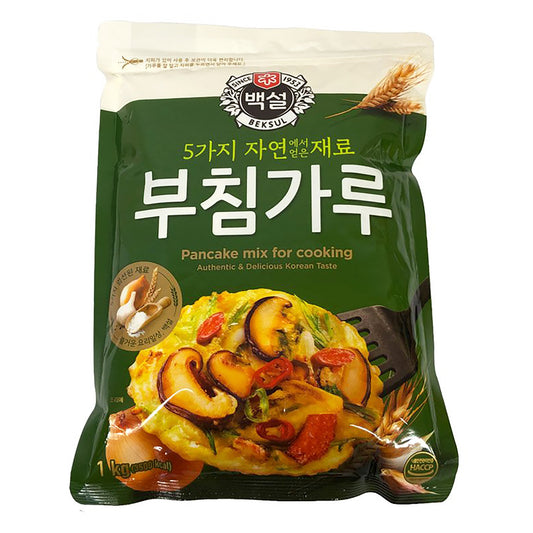 Front graphic image of CJ Korean Pancake Mix - Natural Buchim 35.3oz