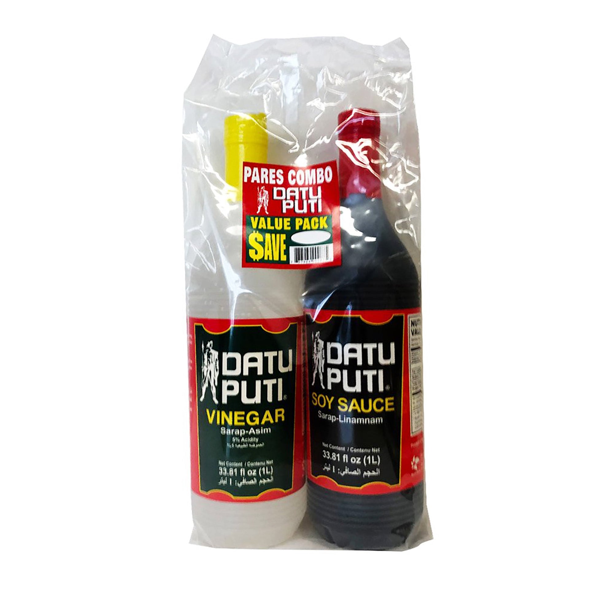 Front graphic image of Datu Puti Soy Sauce and Vinegar (Value Pack) 67oz