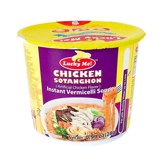Front graphic image of Lucky Me Instant Vermicelli Soup Sotanghon - Chicken Flavor 0.99oz
